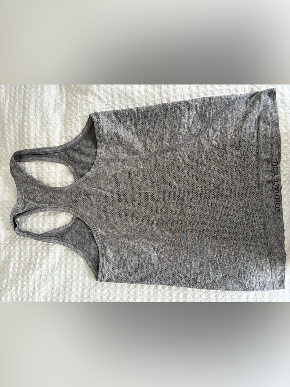 lululemon athletica Heather Gray Swiftly Tech Racerback Tank - hip length
